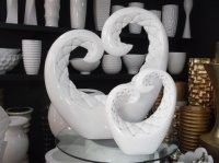 Vase et plats faits sur commande à porcelaine de forme de diamant pour la décoration