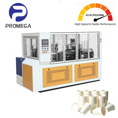 Machine 220V/380V 60-80 de tasse de papier peint de double/minute 6000W 2400kg